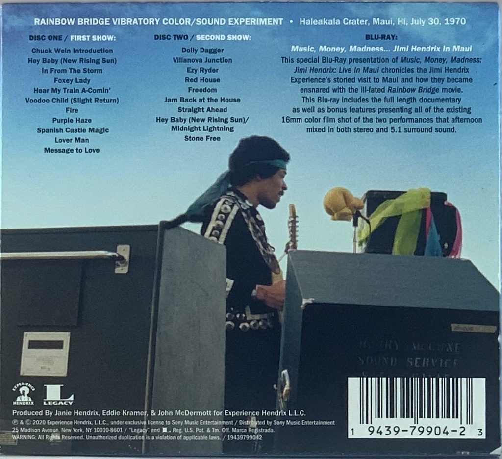 Jimi Hendrix Experience – Live In Maui (2CDs+Blu-Ray usado